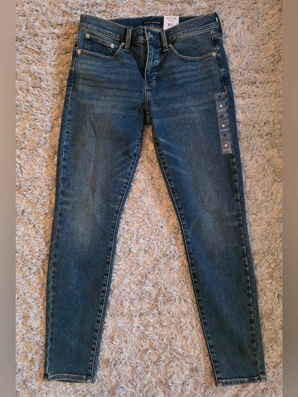 NWT Lucky Brand Ava Mid Rise Skinny Jeans Size 8
